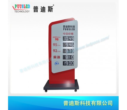 手动翻牌式油价牌